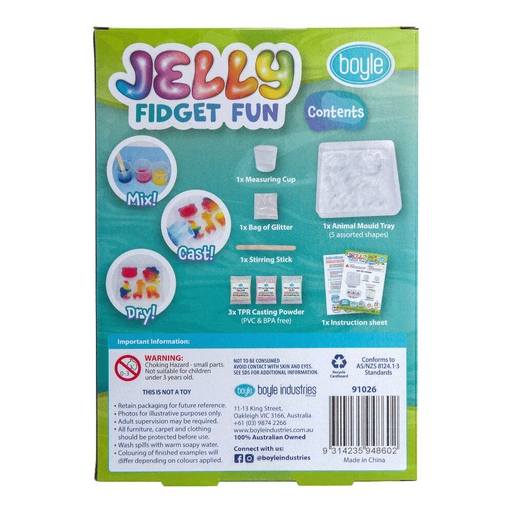 Boyle Make Your Own Jelly Fidget Fun Project Kit Kids DIY Craft 6y+ Animal