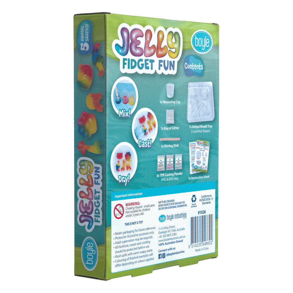 Boyle Make Your Own Jelly Fidget Fun Project Kit Kids DIY Craft 6y+ Animal
