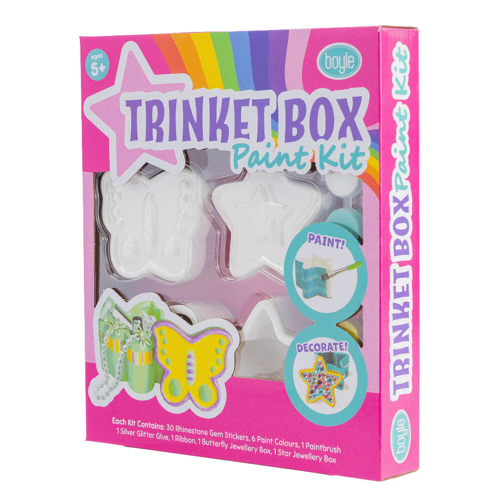 Boyle Paint Your Own Trinket Boxes Kids DIY Craft Kit 5y+