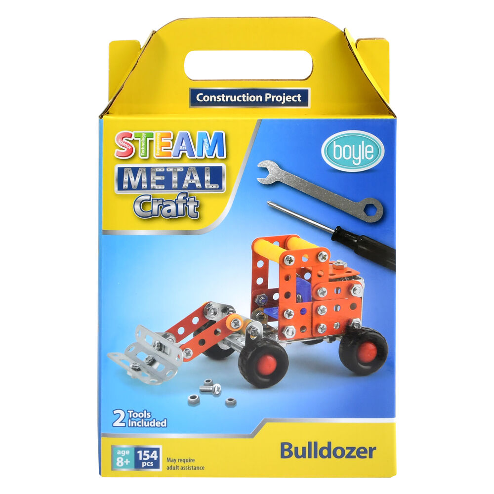 88002-154pc-boyle-steam-metal-craft-construction-kit-bulldozer-kids-build-toy-8y
