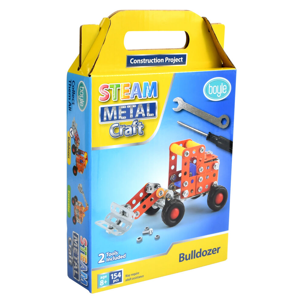 88002-154pc-boyle-steam-metal-craft-construction-kit-bulldozer-kids-build-toy-8y