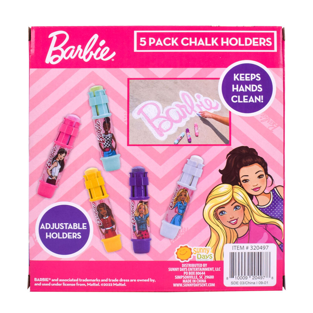 320497-5pc-barbie-jumbo-chalk-holders-w-chalk-kids-outdoor-toy-3y
