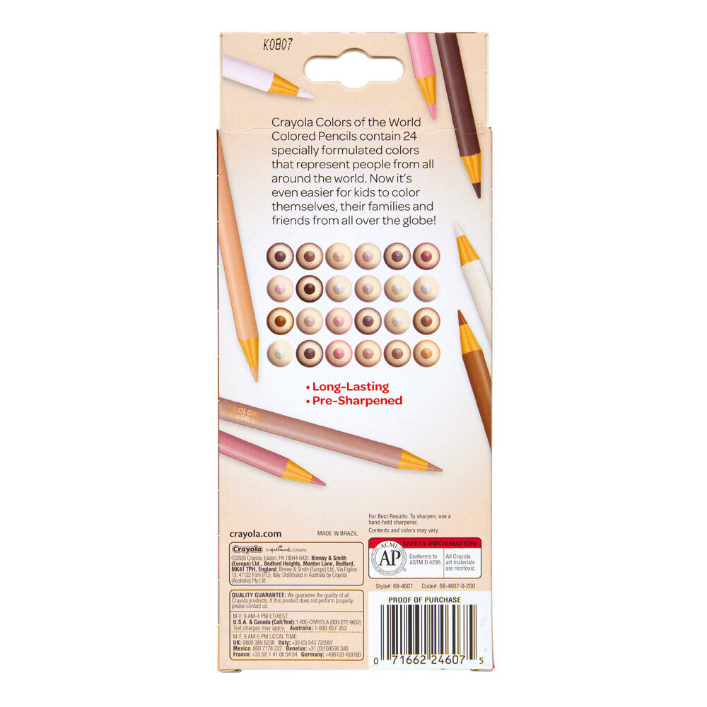 Crayola Colours Of The World Non Toxic Coloured Pencils Arts Craft Kids 3y+ (48 Pieces) — image 5
