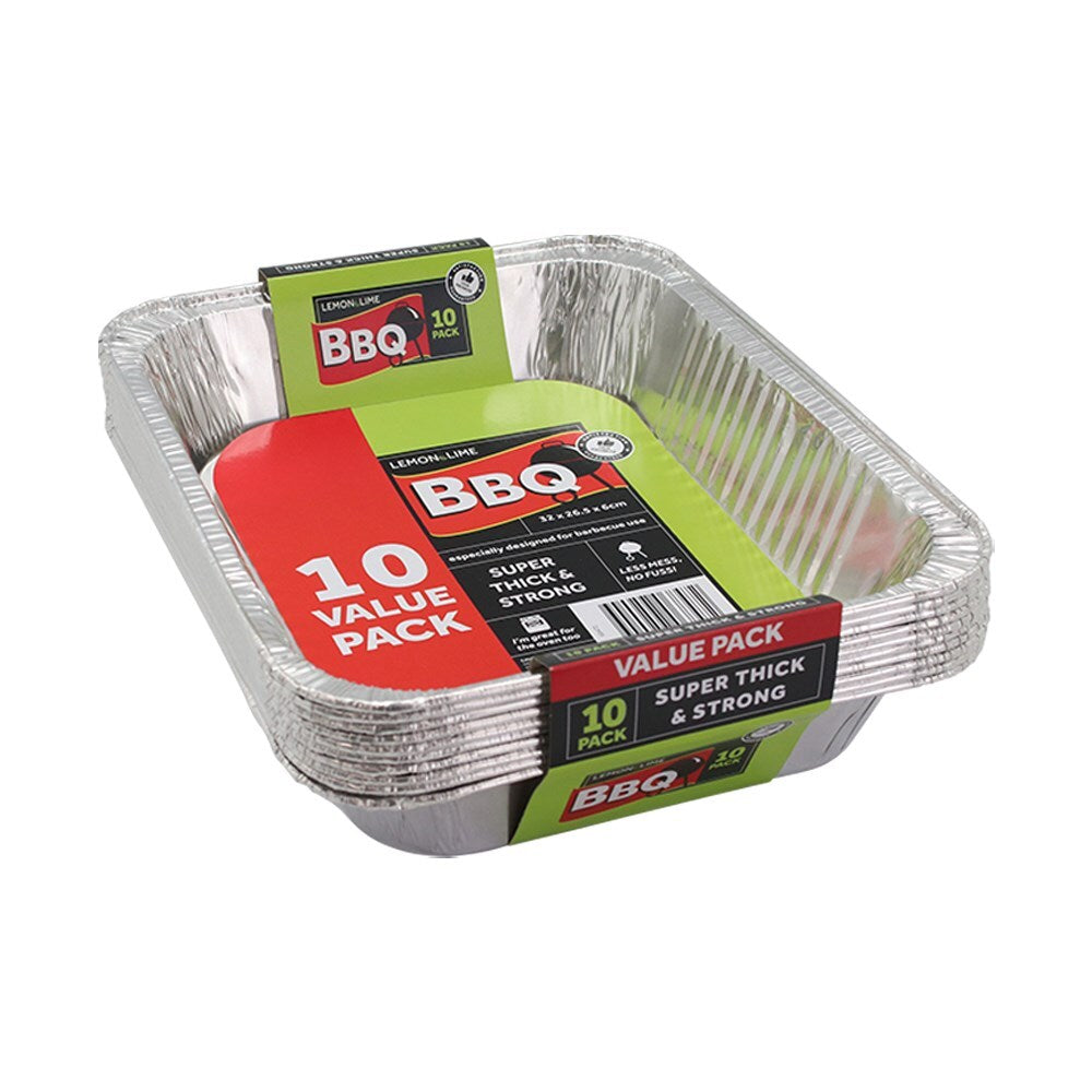 Lemon and Lime Disposable 32x26.5cm Aluminium Foil Tray BBQ/Oven Baking Tray (60 Pieces) — image 2