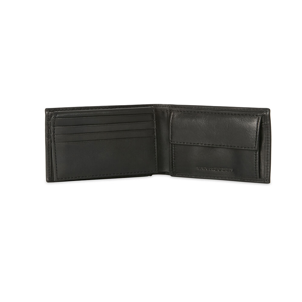 Van Heusen L-Fold Leather Wallet w/ ID Window/Coin Pocket For Men Black — image 2
