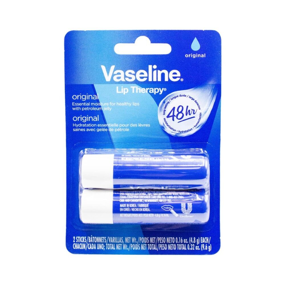 Vaseline 2PK Vaseline Lip Balm Original Petroleum Jelly Moisture Therapy Stick 4.8g (2 Pack) — image 2