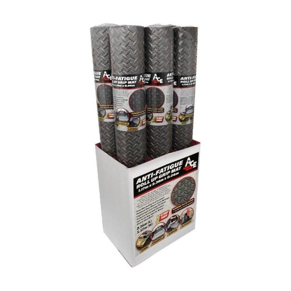 Ace Hardware Anti Fatigue Roll Up Grip Floor Mat Garage 117x236mm Grey — image 2