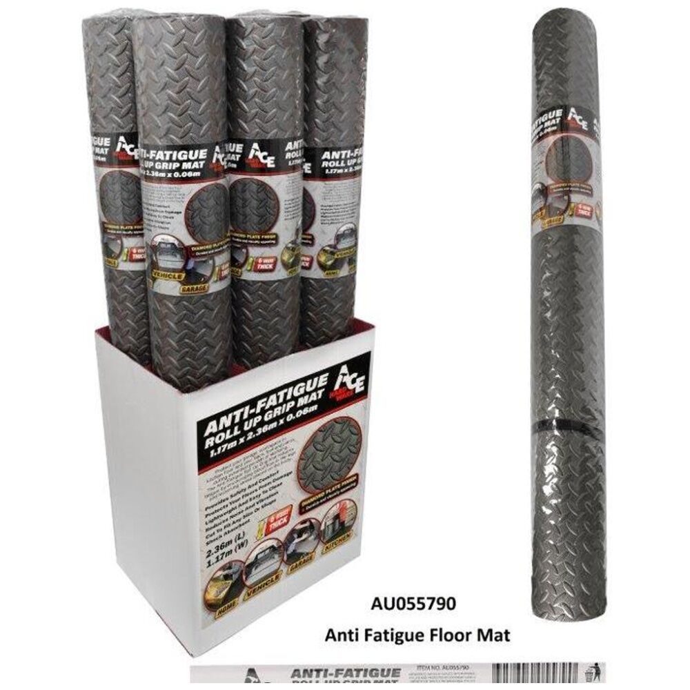 Ace Hardware Anti Fatigue Roll Up Grip Floor Mat Garage 117x236mm Grey — image 3