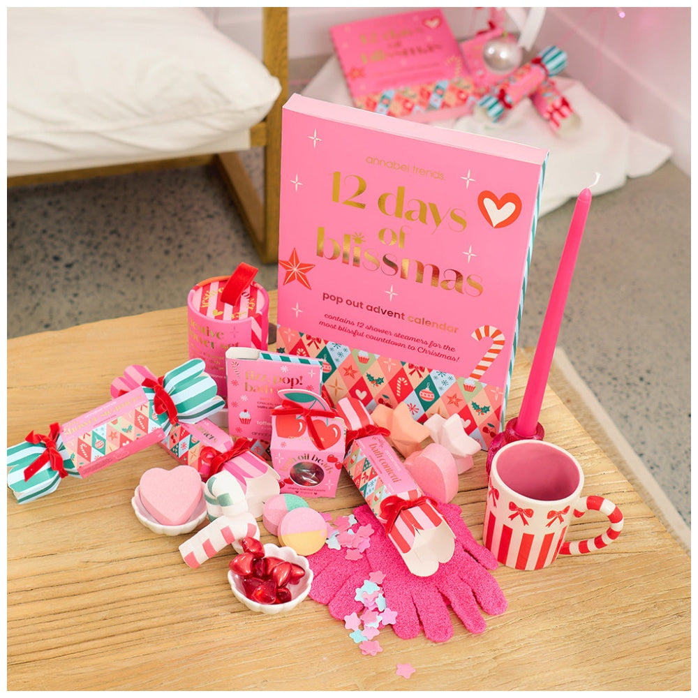 Annabel Trends Pink 12 Days Festive Advent Calendar Shower Steamers (12 Pieces) — image 5