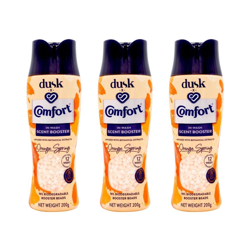 Comfort In Wash Scent Booster Dusk Orange Spring 200g Fabric Freshener (3 Pack)