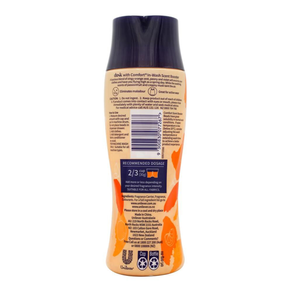 Comfort Fabric Freshener In Wash Scent Booster Dusk Orange Spring 200g — image 3