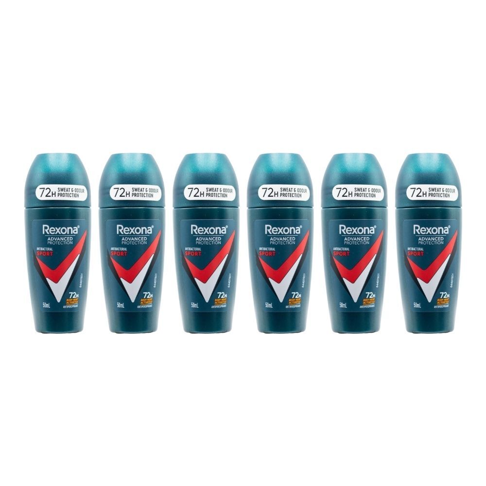 Rexona 72H Advanced Protection Antiperspirant Roll On Deodorant 50ml (6 Pack)