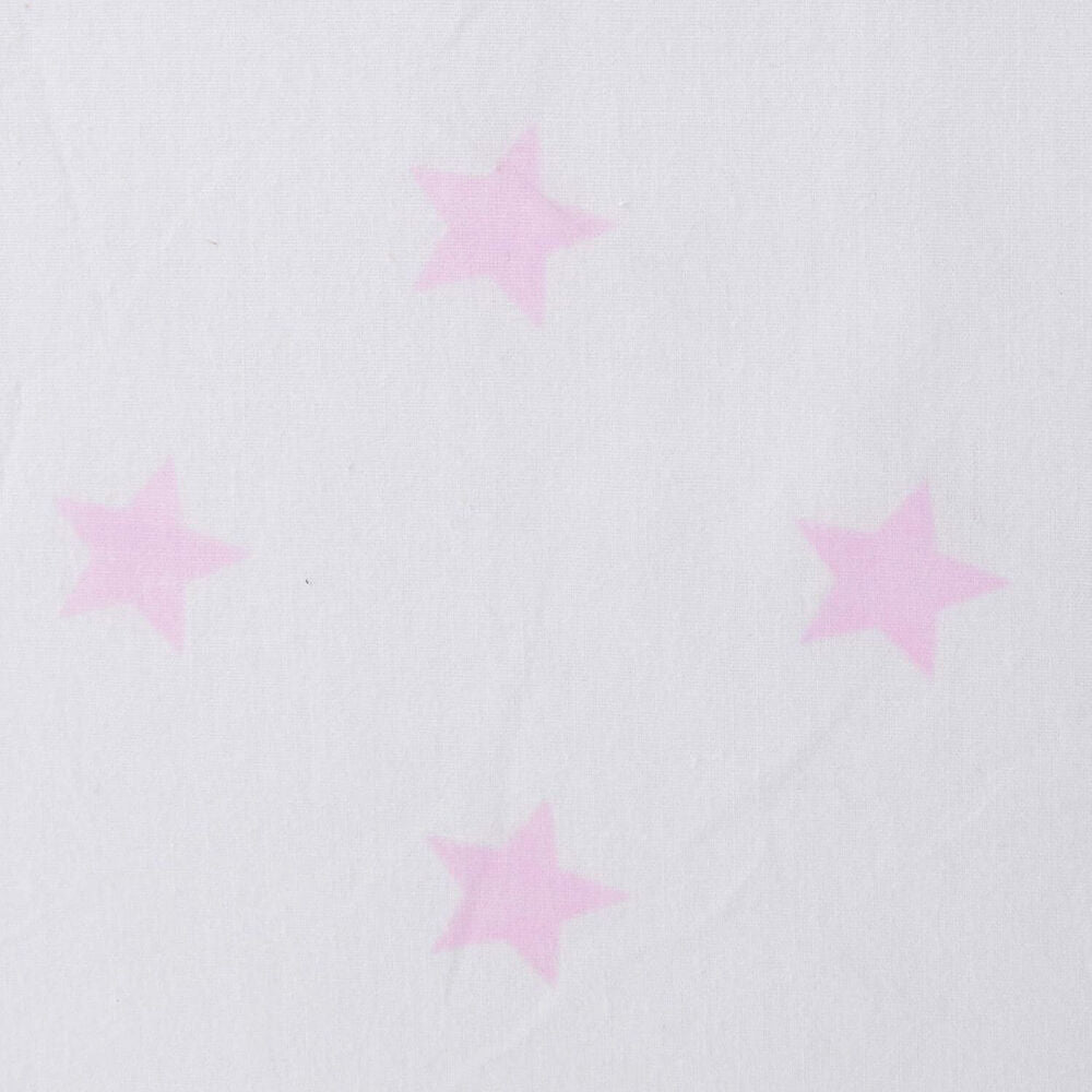 Playgro Home Star Cot Fitted Sheet Pink & White Cotton 73x135x19cm (4 Pieces) — image 4