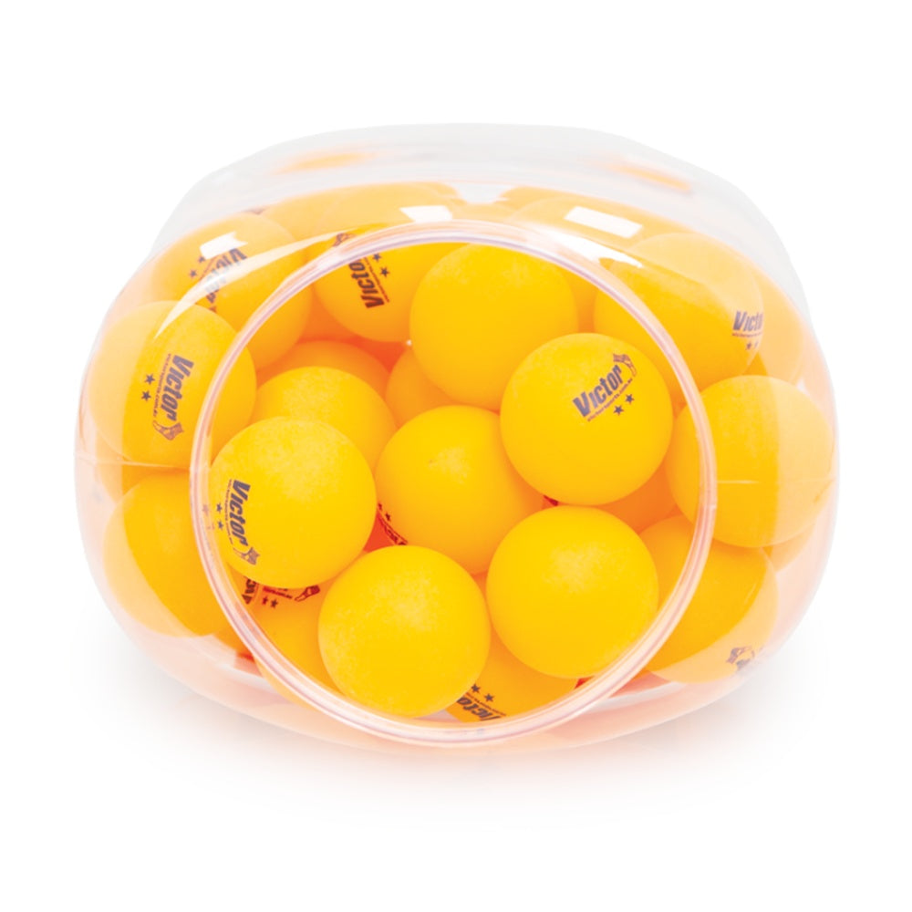 Victor Sports Victor Table Tennis Balls Bucket 2-Star Storage Container Orange (60 Pieces) — image 3