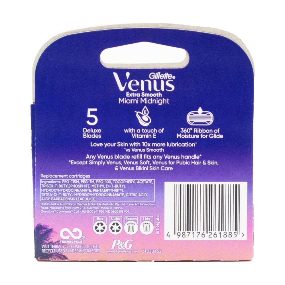 Gillette Razor Cartridges Venus Extra Smooth Miami Midnight Blades (4 Pack of 4) — image 3