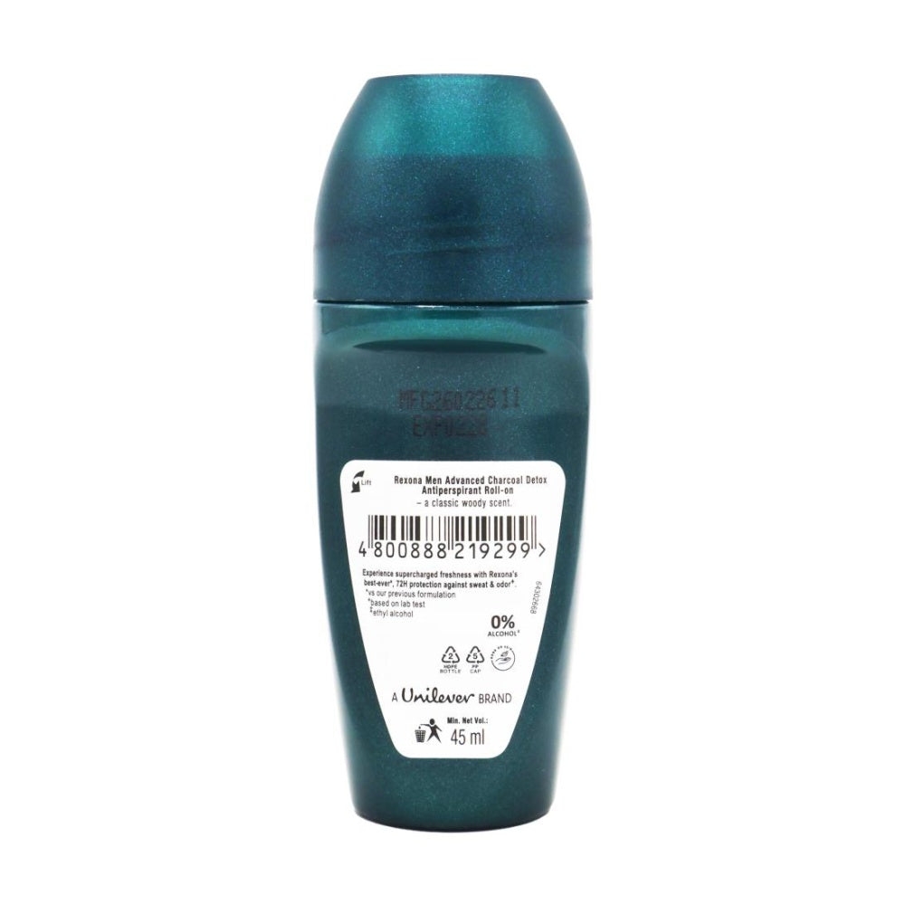 Rexona 12PK Antiperspirant Men Advanced Charcoal Detox 72H 45mL — image 3