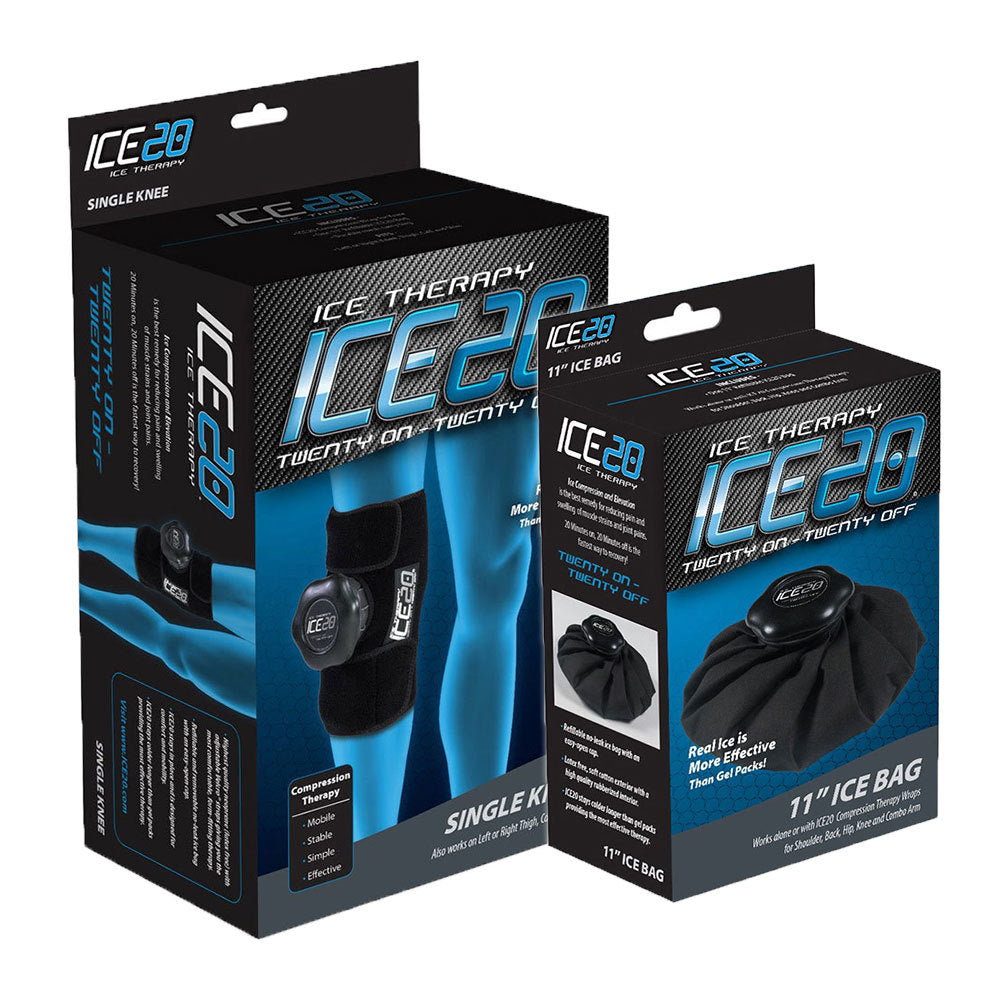 Ice20 Ice Therapy Single Knee Calf Cold Compression Wrap 11" Ice Bag — image 4