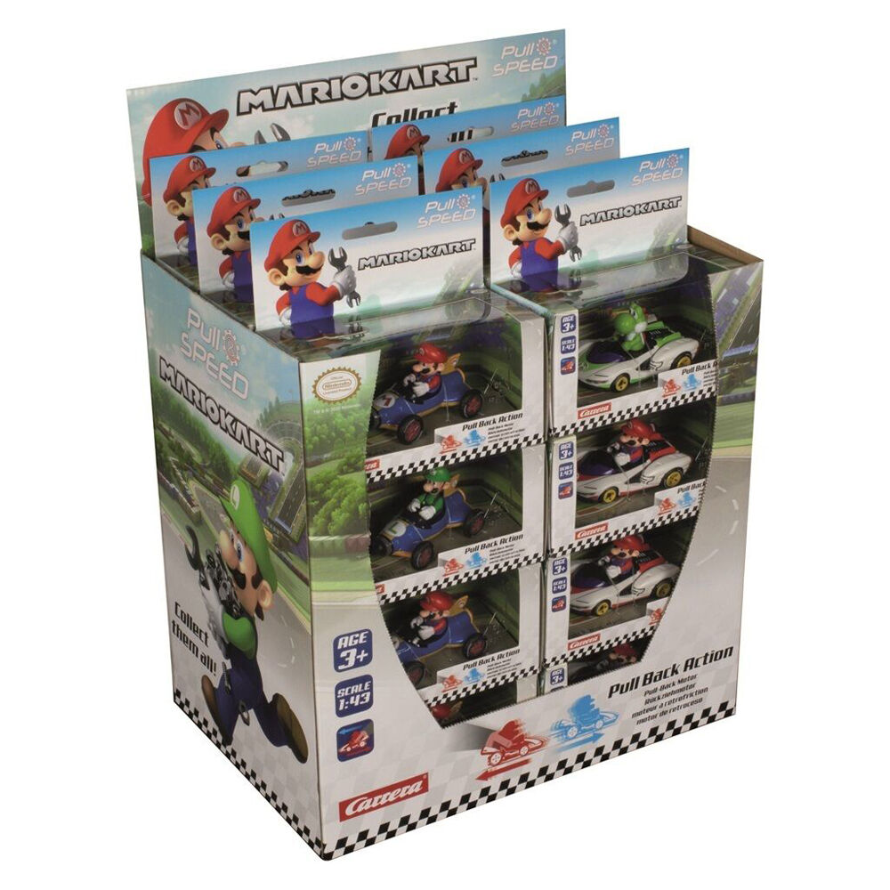 Carrera 3y+ Pull & Speed Car Mario Kart Theme Toy Cars 1:43 Scale Assorted — image 2