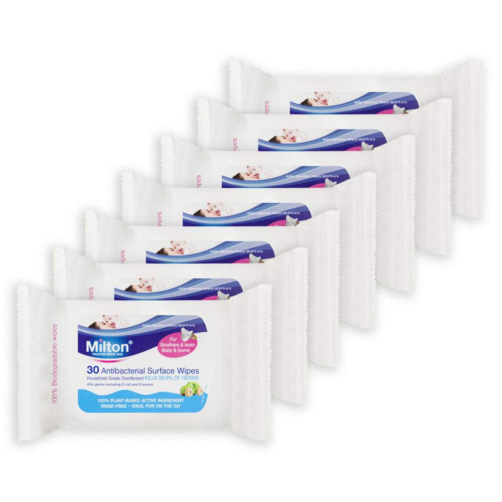Milton Biodegradable Plant-Based Surface/All Purpose Cleaning Wipes Cloths (210 Pieces)