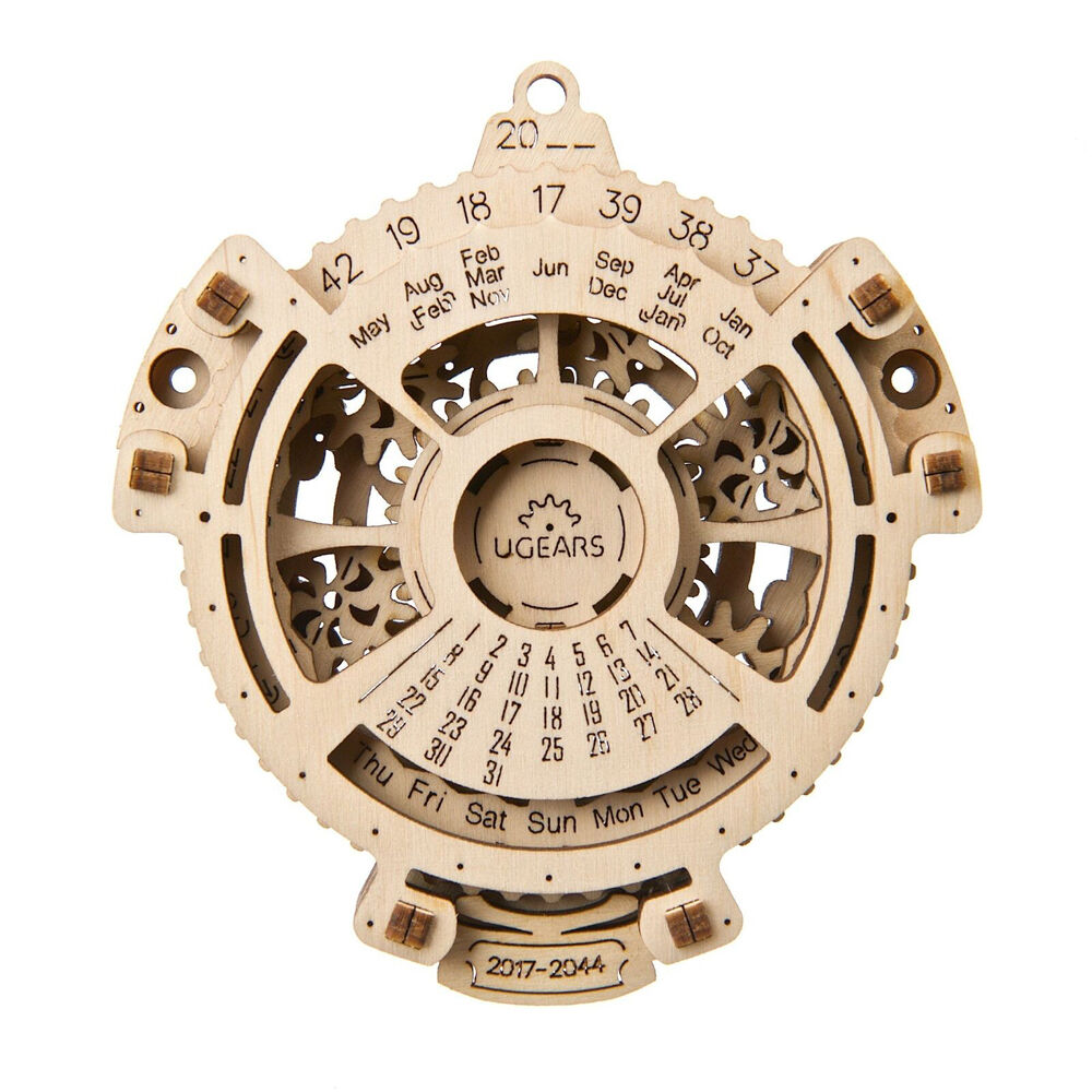 Ugears 24pc Ugears Date Navigator 2.0 3D Wooden Toy 10.5x9.8cm - Brown 8y+ (2 Pack) — image 2