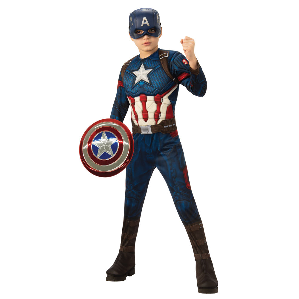 Marvel Size Captain America Premium Kids Costume Set (3 Pieces)