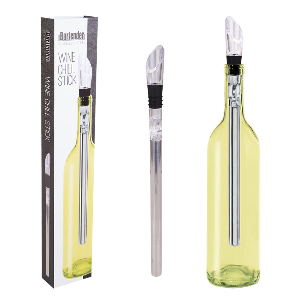 Bartender Stainless Steel Wine Chill Stick Rod Pourer Chiller/Cooler Barware (2 Pack) — image 2