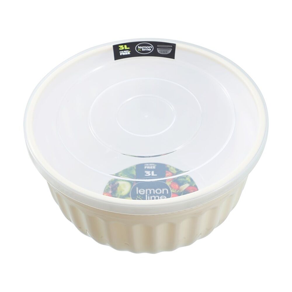 Lemon and Lime Salad Bowl Lidded 3L Food Safe Kitchenware Assorted (6 Pack) — image 2