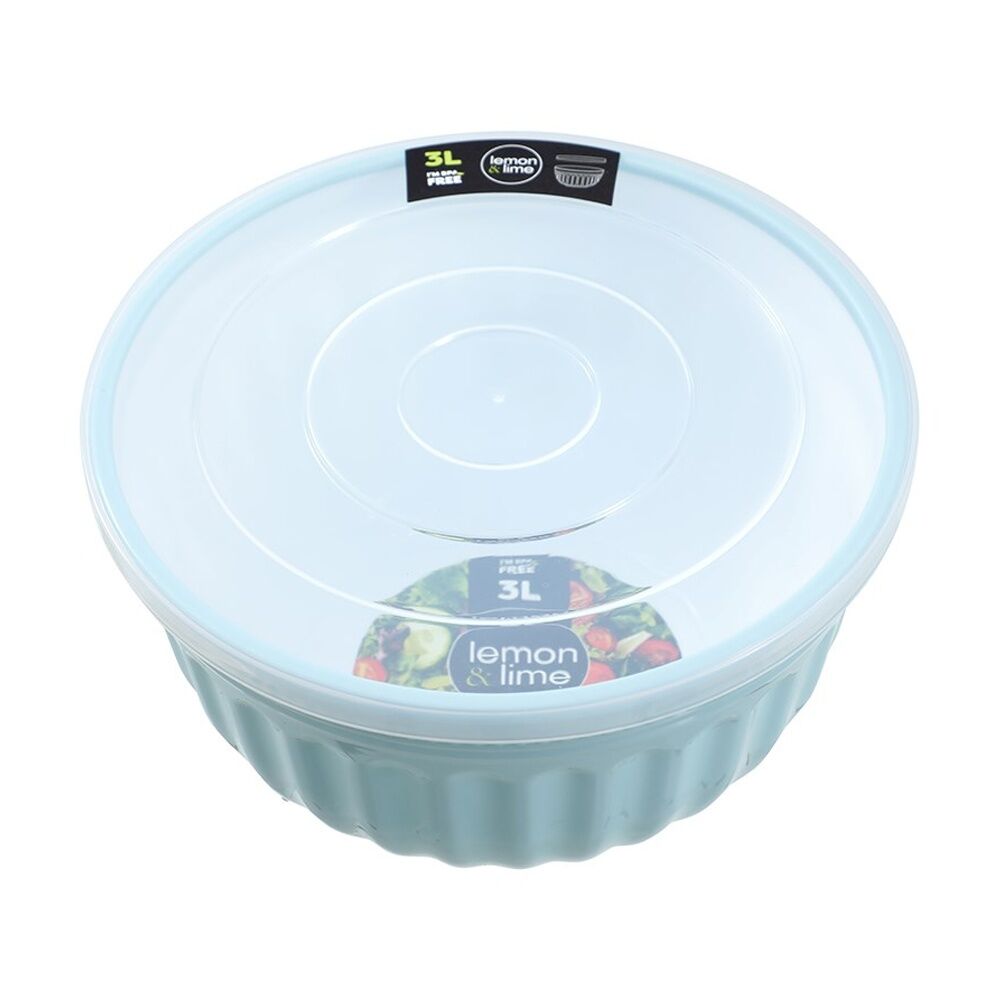 Lemon and Lime Salad Bowl Lidded 3L Food Safe Kitchenware Assorted (6 Pack) — image 5