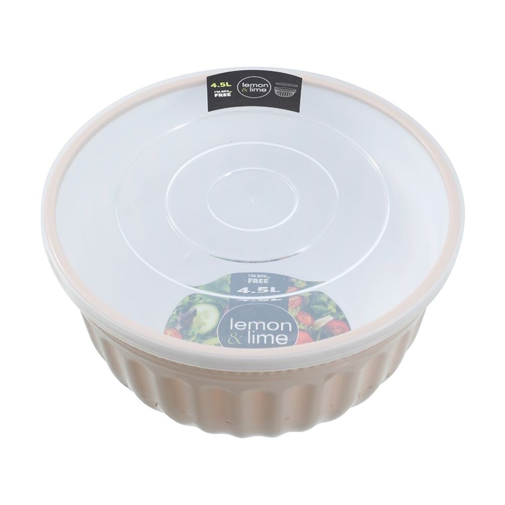 Lemon and Lime Salad Bowl Lidded 4.5L Food Safe Kitchenware Assorted (6 Pack) — image 7