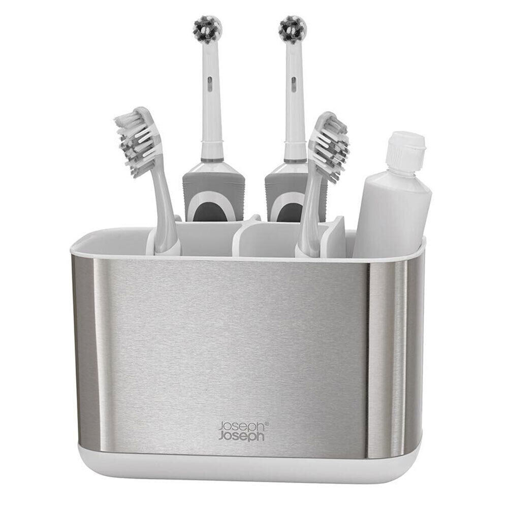 Joseph Joseph EasyStore Steel Toothbrush Caddy Large - White (2 Pack) — image 3