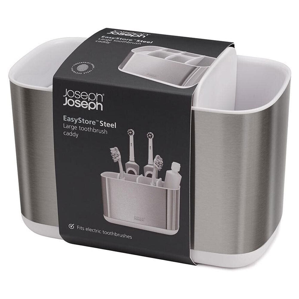 Joseph Joseph EasyStore Steel Toothbrush Caddy Large - White (2 Pack) — image 6