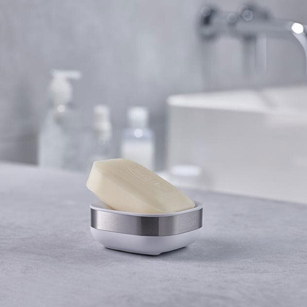 Joseph Joseph Slim Steel Compact Soap Dish - White (2 Pack) — image 6