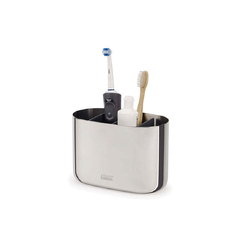 Joseph Joseph EasyStore 17.5cm Luxe Toothbrush Caddy Large - Steel (2 Pack) — image 2
