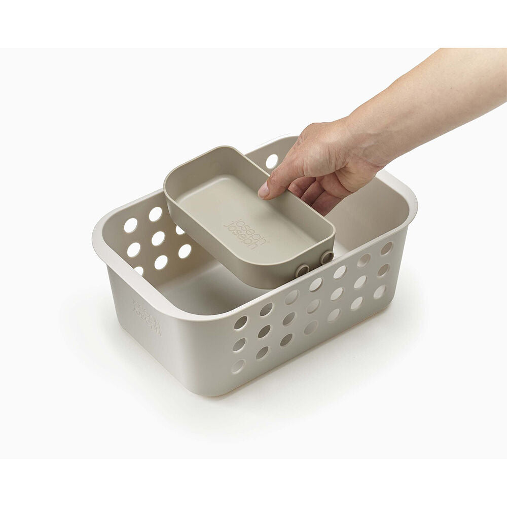 Joseph Joseph EasyStore 28cm Storage Basket Small Bathroom Organiser Ecru (2 Pack) — image 4