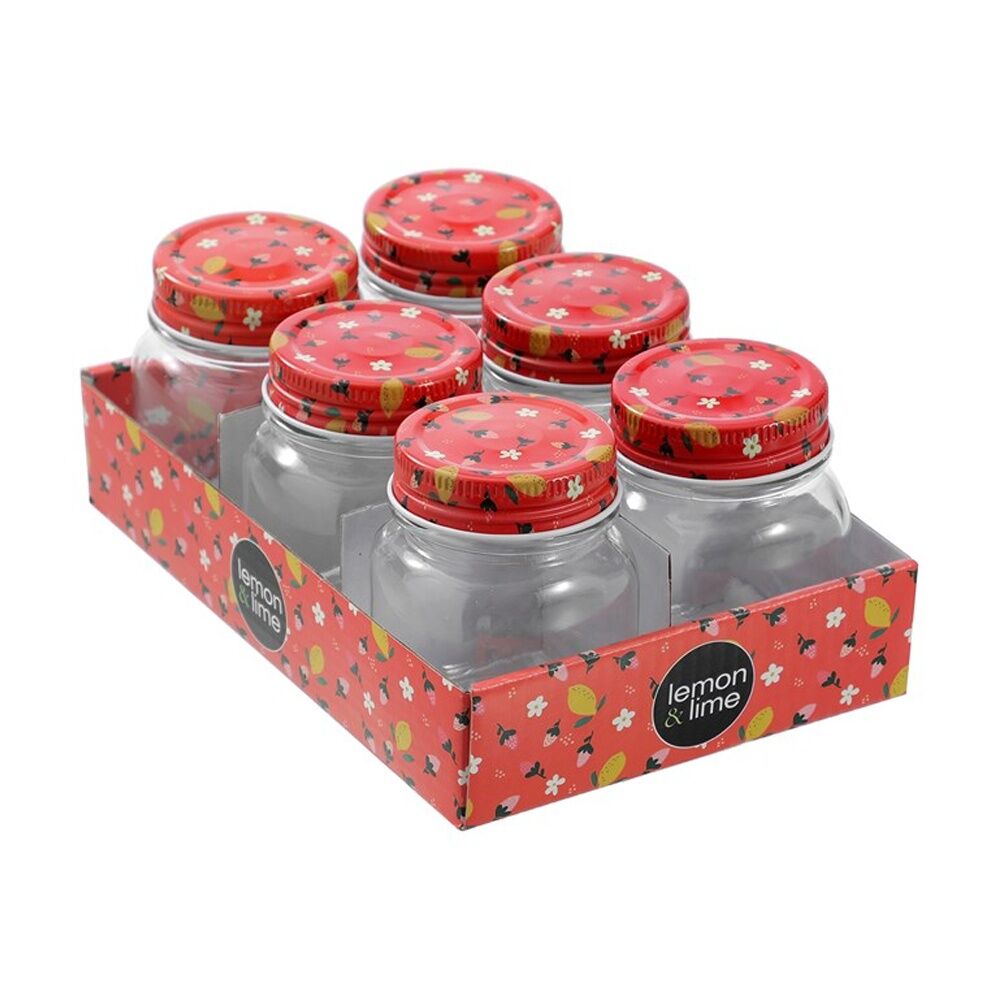 Lemon and Lime Roma Sherbert Garden Deco Conserve Jar 180ml Food Safe (6 Pieces)