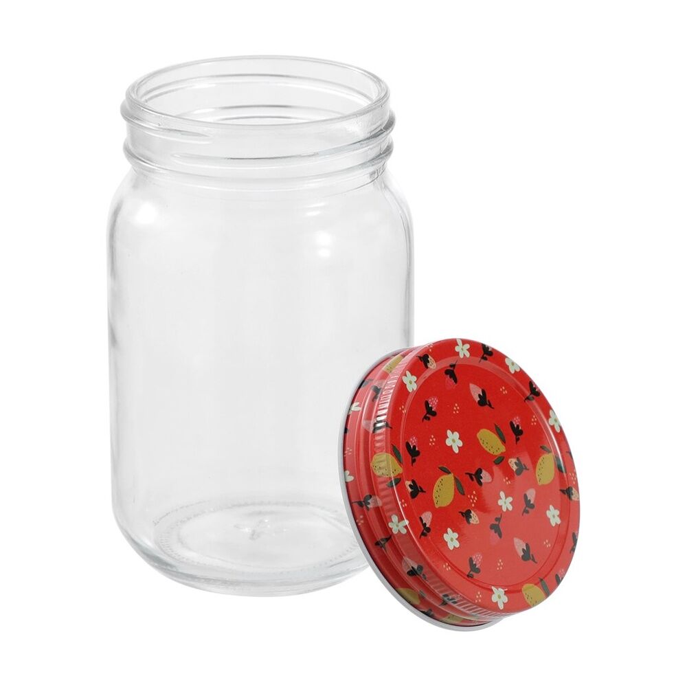Lemon and Lime 6pc Lemon and Lime Roma Sherbert Garden Deco Conserve Jar 500ml Food Safe (4 Pack) — image 3