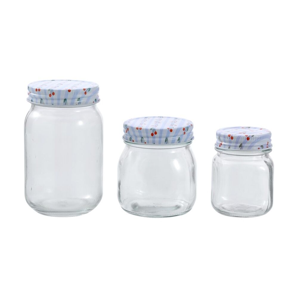 Lemon and Lime 6pc Lemon and Lime Roma Cherry Stripe Deco Conserve Jar 180ml Food Safe (4 Pack) — image 10