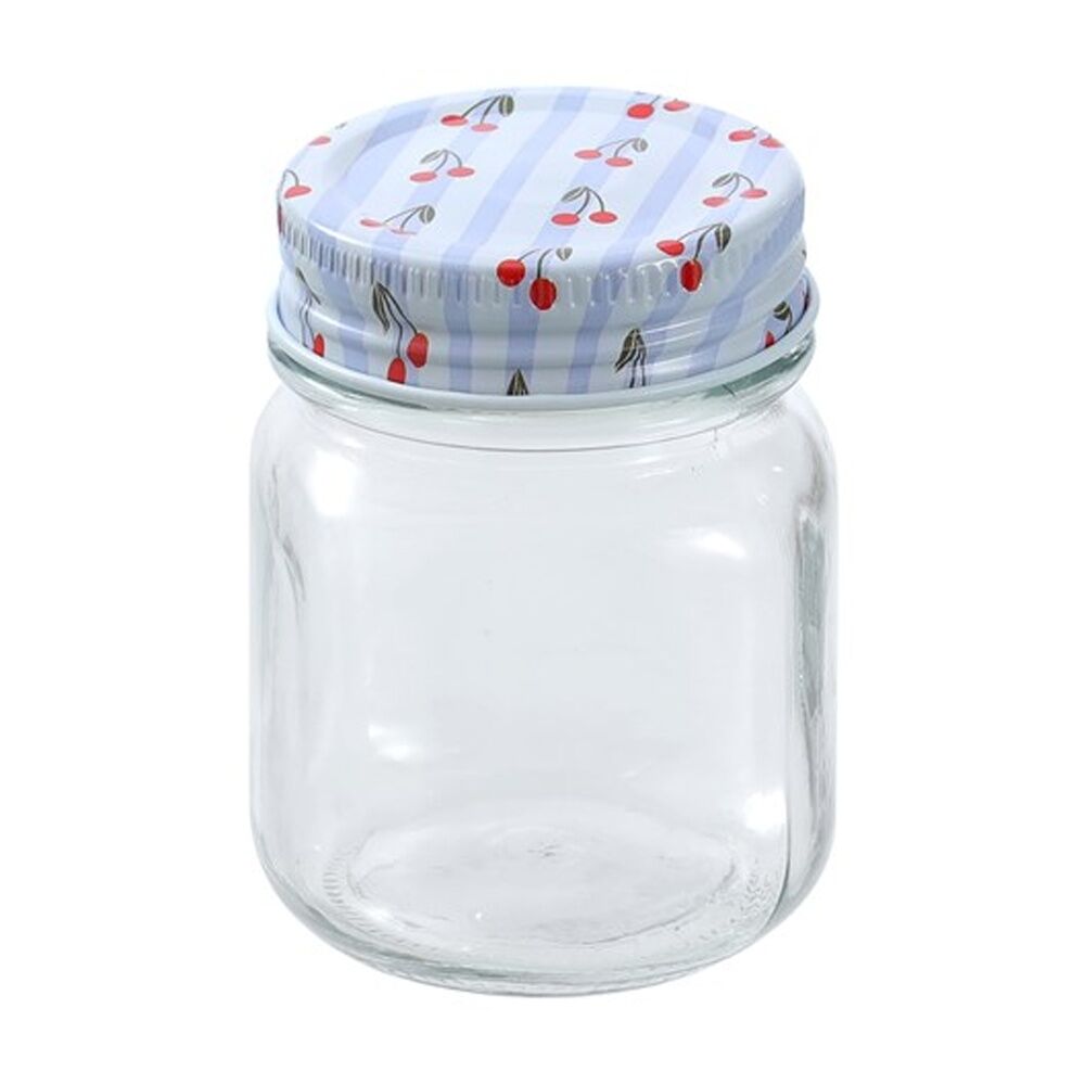 Lemon and Lime 6pc Lemon and Lime Roma Cherry Stripe Deco Conserve Jar 180ml Food Safe (4 Pack) — image 7