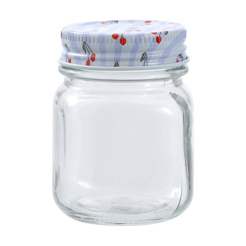 Lemon and Lime 6pc Lemon and Lime Roma Cherry Stripe Deco Conserve Jar 180ml Food Safe (4 Pack) — image 8