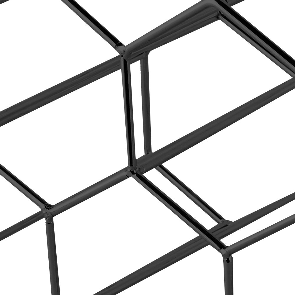 Bartender 9 Bottle Hexagonal Wine Rack Drink Organiser Display Black (2 Pack) — image 4