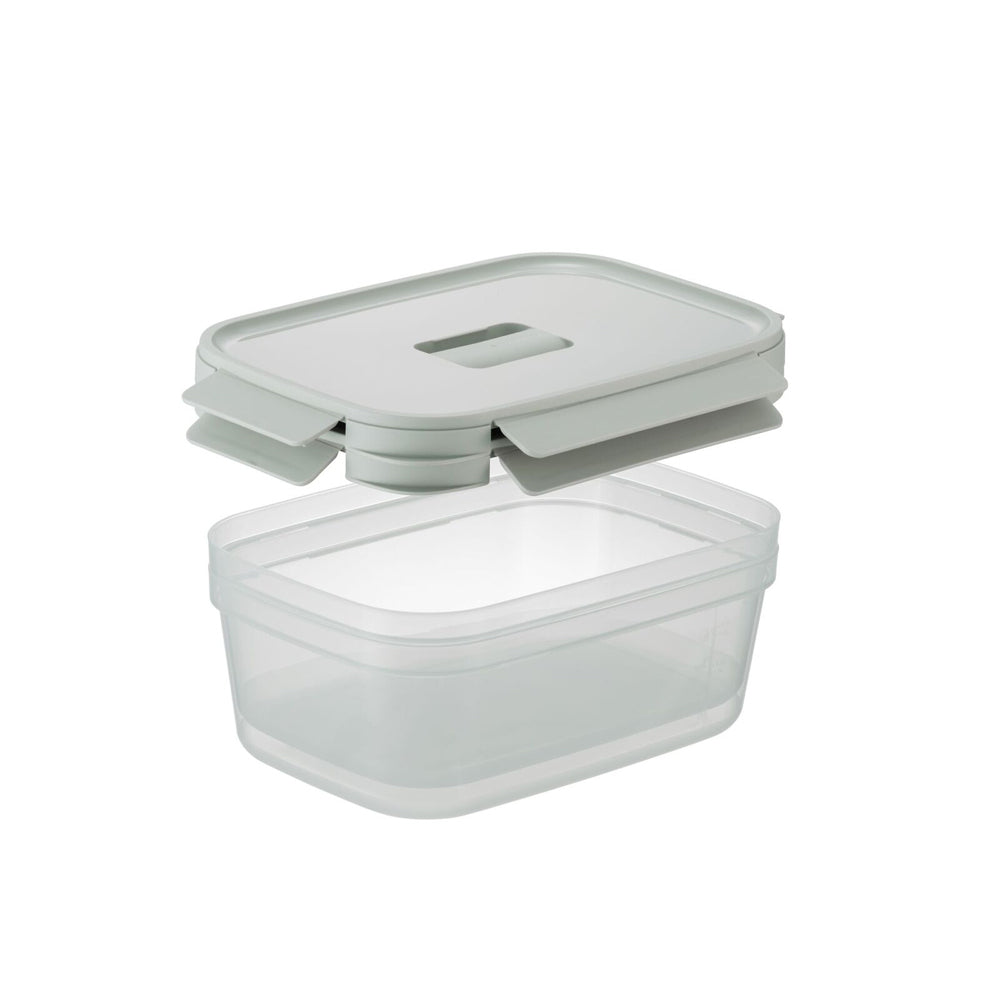 Locknlock 2pc LocknLock Nestopia Rectangular 1.6L/23cm Container Storage Set Clear/GRN (2 Pack) — image 2