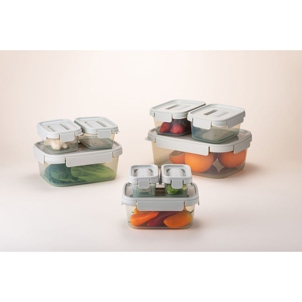 Locknlock 3pc LocknLock Nestopia 500ml/2.7L Rectangular Food Container Set Clear/Green (2 Pack) — image 7