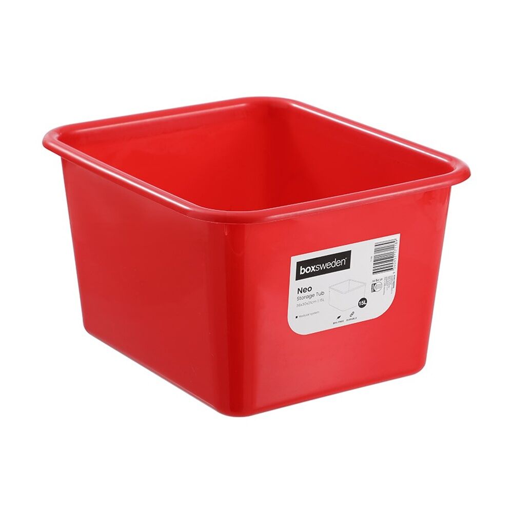 Boxsweden Neo Storage Tub 36x30x21cm 15L Home Organisation Assorted