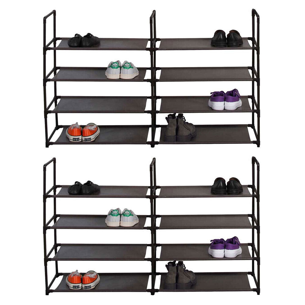 Boxsweden Durable 8 Tier Stackable Standing Shoe Home Organiser/Storage (2 Pack)