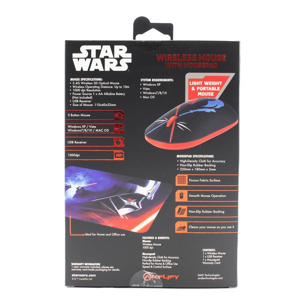 Disney Star Wars Bluetooth Wireless Mouse w/ Mousepad Computer Accessory (2 Pack) — image 3