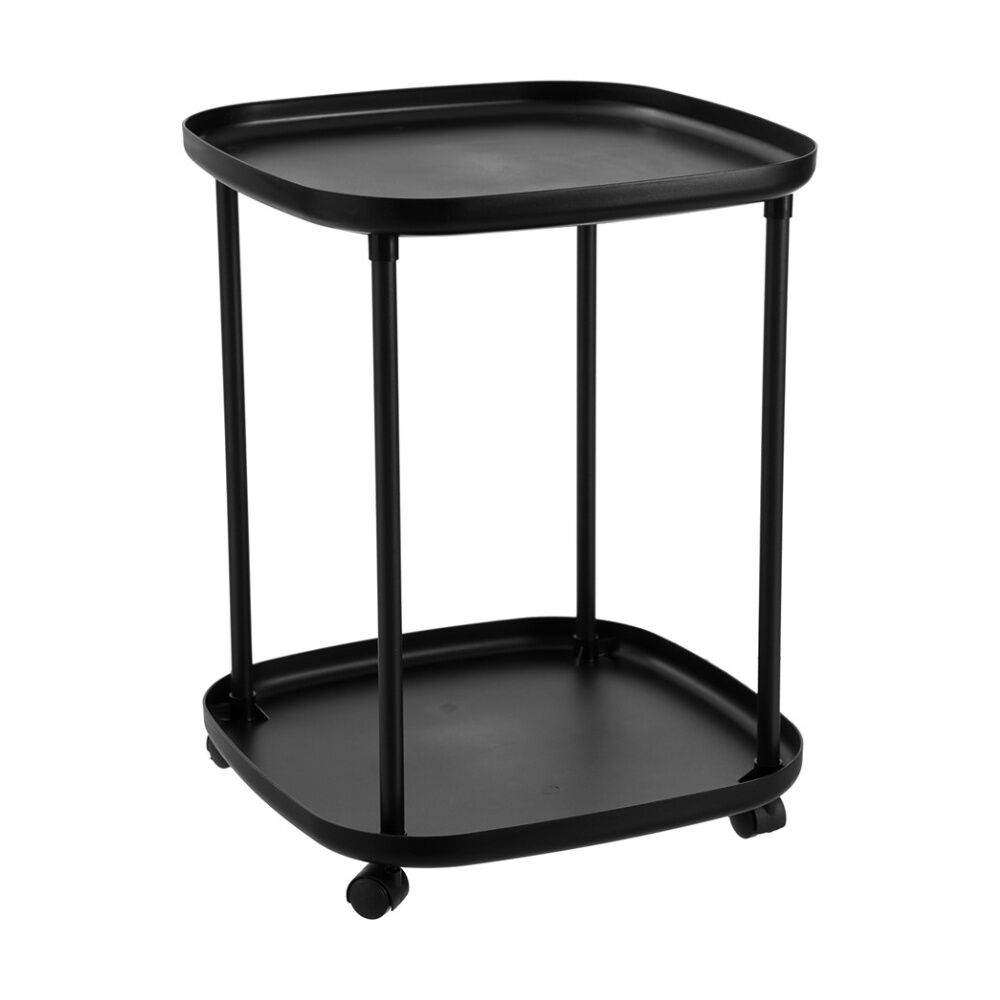 Boxsweden Luno 2 Tier Side Table w/ Wheels 39x39x50cm Durable Design Assorted — image 7