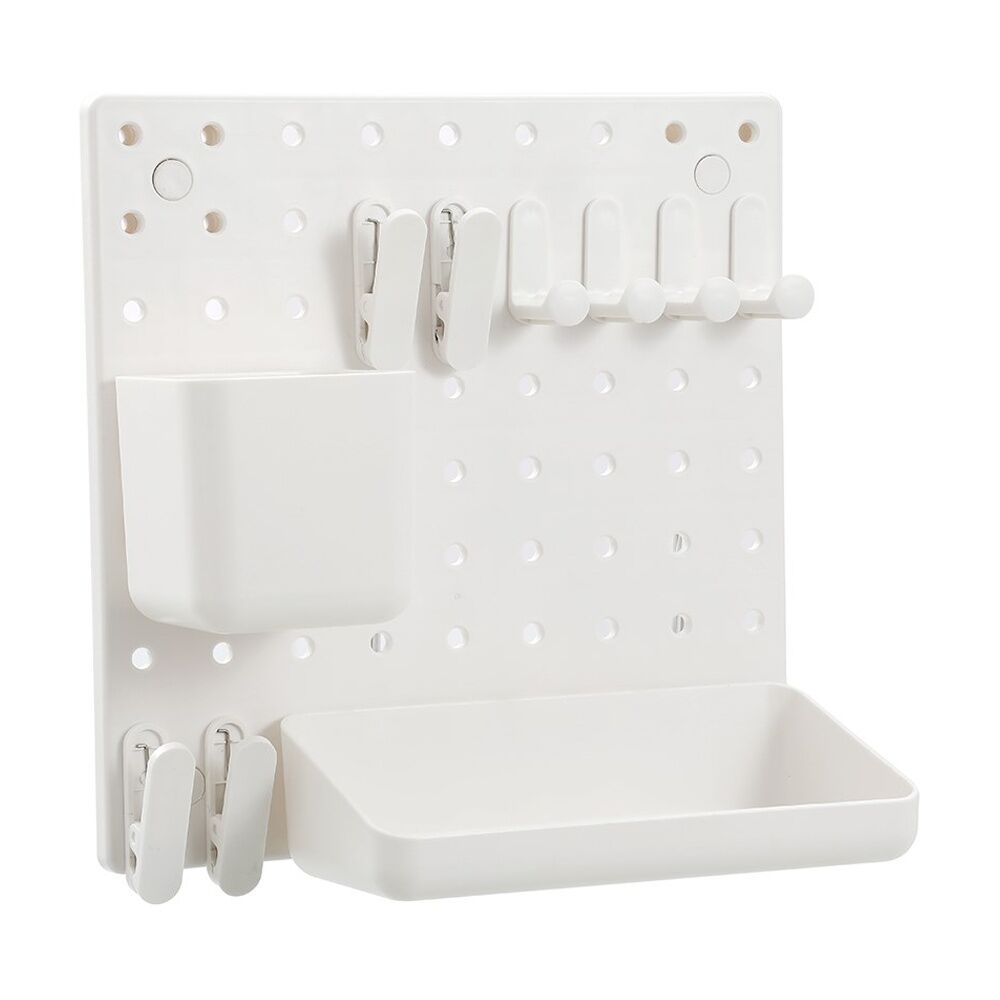 Boxsweden 11pc Home Wall Mount Pegboard Set Modular Durable Plastic — image 2
