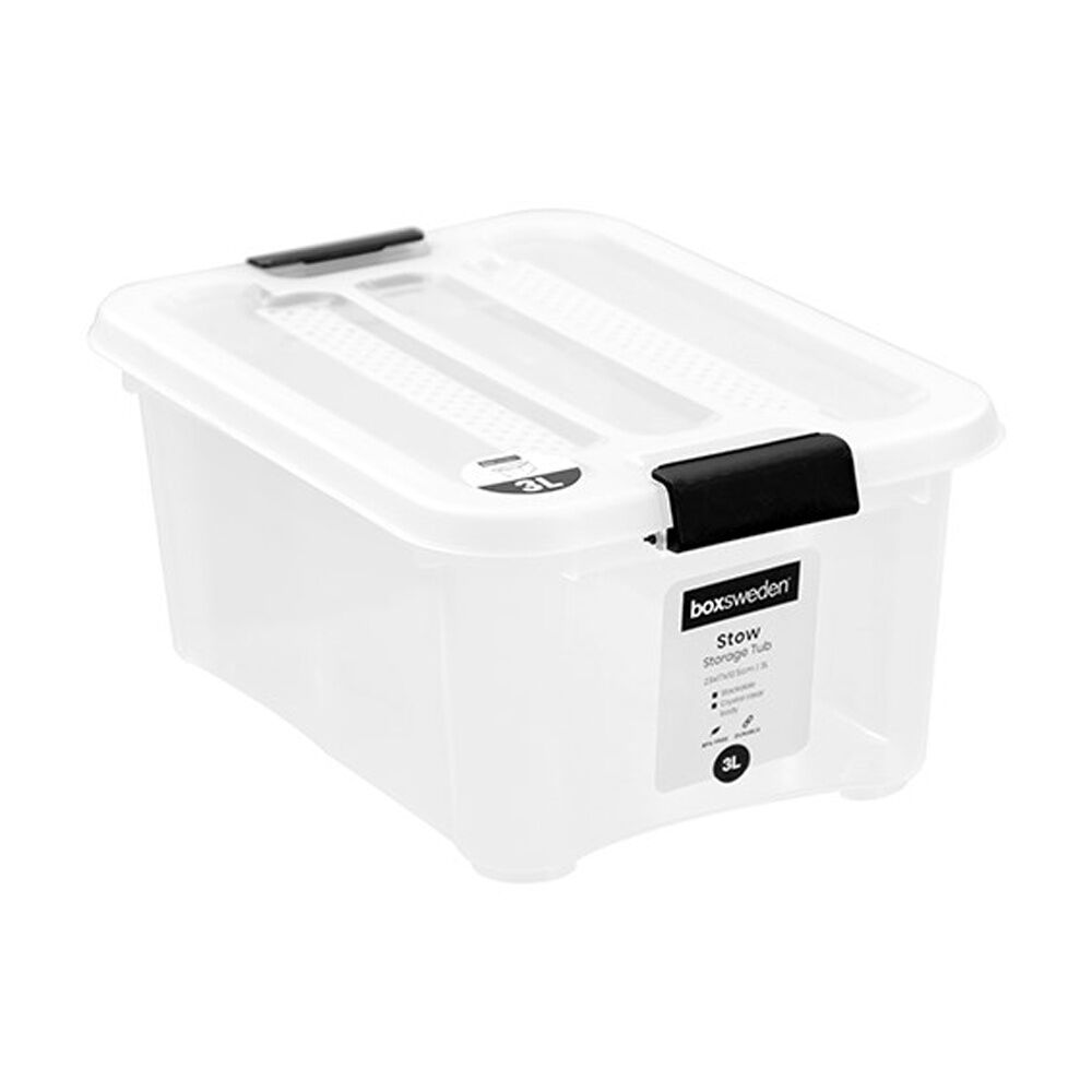 Boxsweden Stow Storage Container 3L 23x17x10.5cm Home Organisation (12 Pack) — image 2