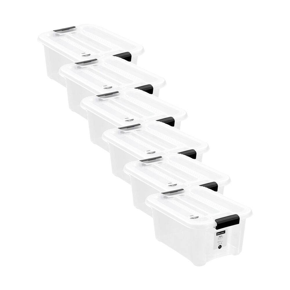 Boxsweden Stow Storage Container 7L 31.5x23x14.5cm Home Organisation (6 Pack)