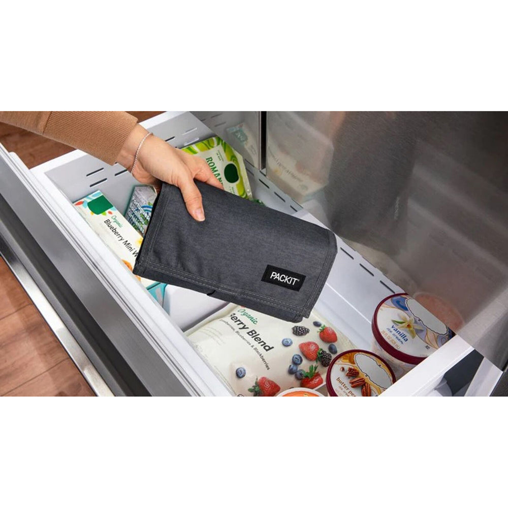 Packit Freezable Polycanvas Lunch Bag Food Storage Rect 29.5cm Charcoal Grey — image 4